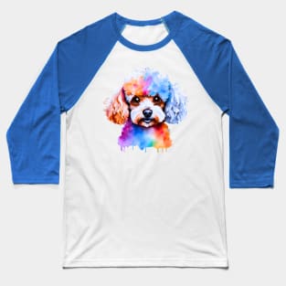 Toy Poodle Watercolor Baseball T-Shirt